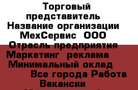 Торговый представитель › Название организации ­ МехСервис, ООО › Отрасль предприятия ­ Маркетинг, реклама, PR › Минимальный оклад ­ 70 000 - Все города Работа » Вакансии   . Московская обл.,Бронницы г.